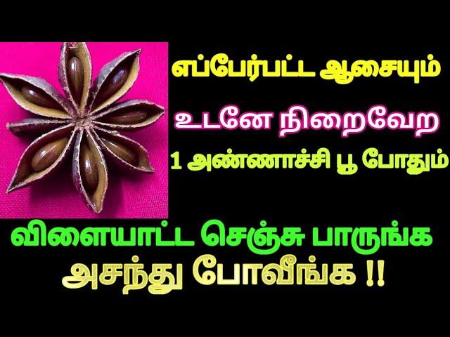 எப்பேர்பட்ட ஆசையும் உடனே நிறைவேற ஒரே ஒரு அண்ணாச்சி பூ போதும் | விளையாட்டா செஞ்சு பாருங்க | Karthick