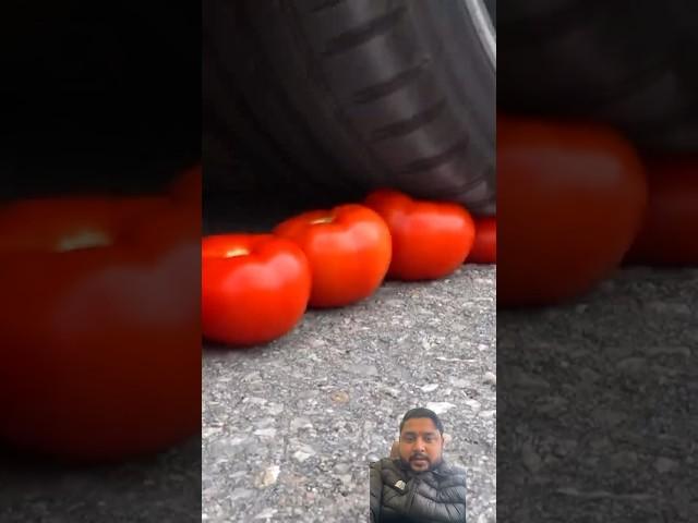 Crushing of crunchy and soft thinks by  car  Tyres  || ASMR crushing#experiment #asmr #crushing