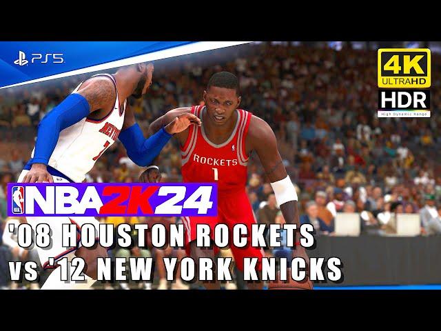 NBA 2K24 [PS5 4K HDR] '08 Houston Rockets vs '12 New York Knicks - Yao Ming vs Carmelo Anthony