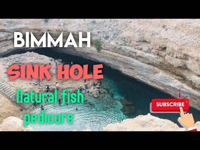 BIMMAH Sink hole (sur) Oman/natural fish pedicure‍️/ tourist place in Oman