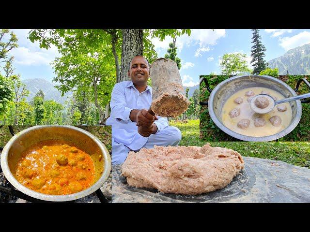 Goshtaba Aur Rista Recipe | Wazwaan Gushtaba Rista | Kashmiri Village Food | Mubashir Saddique