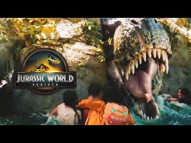 MORE NEW FOOTAGE from REBIRTH Showcases T. Rex Attack + Delgado Family Jurassic World 4 NEW CLIPS