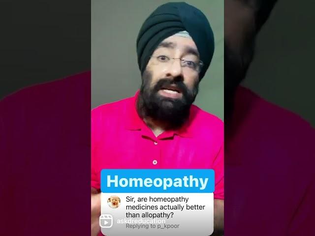 Homeopathy vs Allopathy  #shorts by dr.education