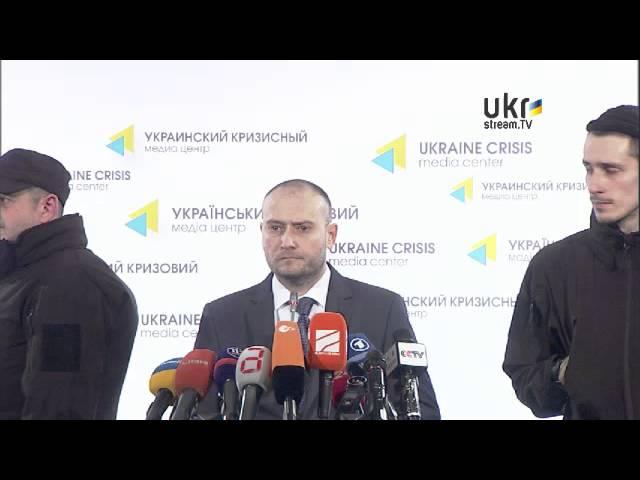 Dmytro Yarosh. Ukraine Crisis Media Center March 8, 2014