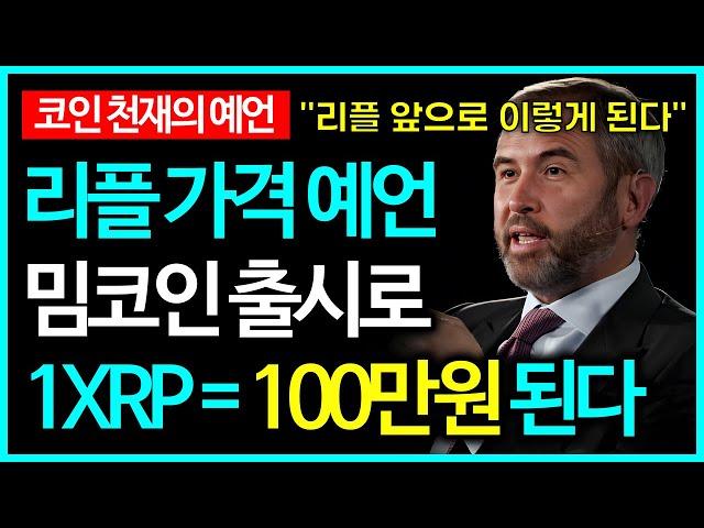 리플 XRP 밈코인 출시로 100만원 됩니다