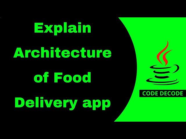 Architecture of food delivery app | Scenario based Java Interview Questions & Answer | Code Decode