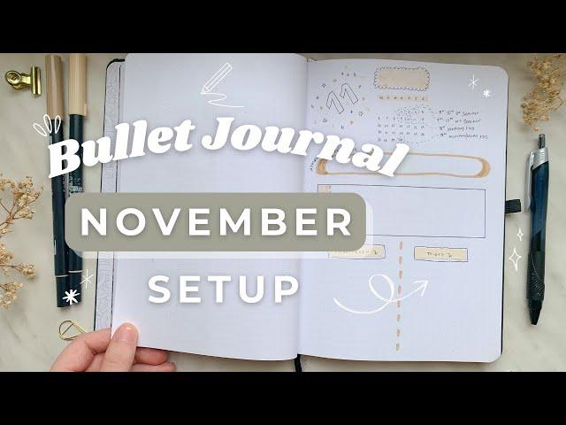 BULLET JOURNAL NOVEMBER 2023: Bujo setup auch für Anfänger! | Bullet Journal deutsch | plan with me