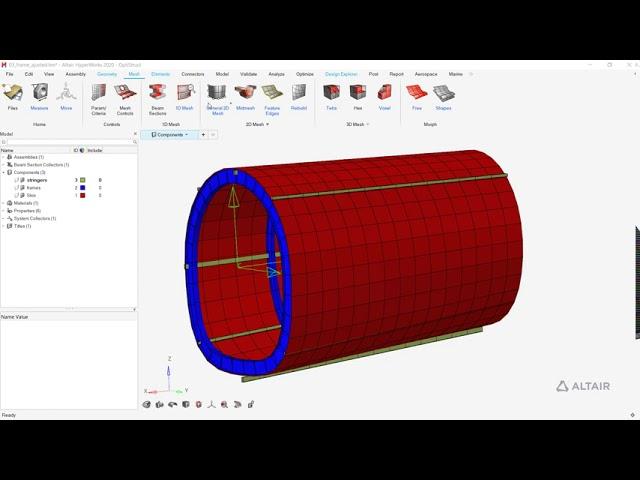 Beam Modeling Workflow with Altair HyperWorks™