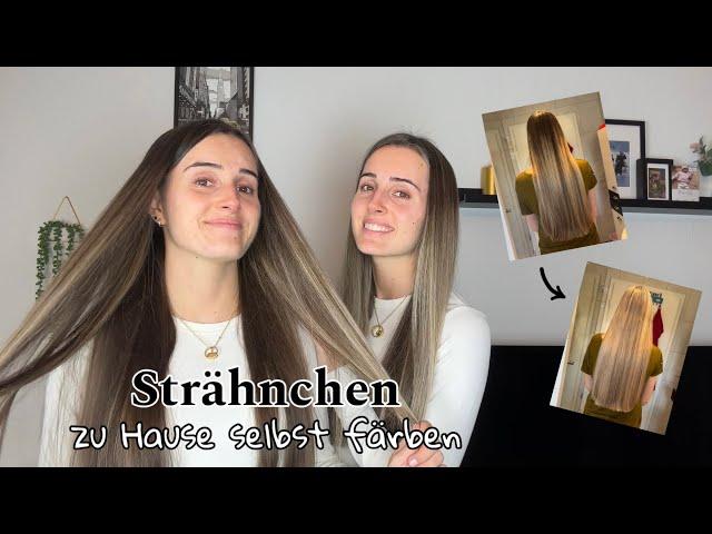 Strähnchen selbst färben mit Haube - von braun auf blond ‍️ | lesotwins ‍️