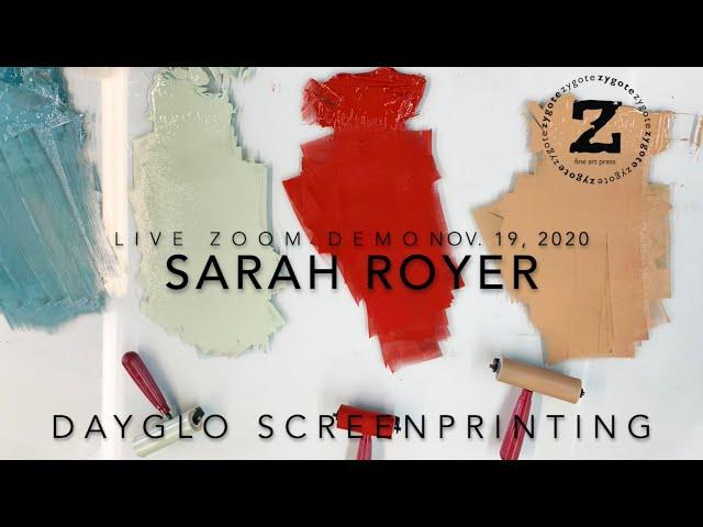 Live Dayglo Screenprinting Demo with Sarah Royer