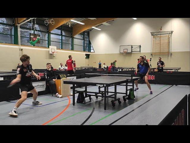 Pokal NRW-Liga das Finale - TTC indeland Jülich II vs TTG Niederkassel - Lukas Kneier vs Jörn Kampf