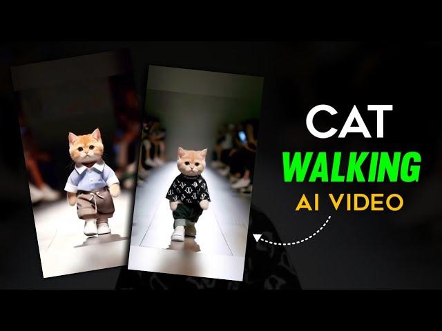 Cat Walking Ai Video Editing | Puppy Fashion Show AI Video Generator with Kling AI Tutorial