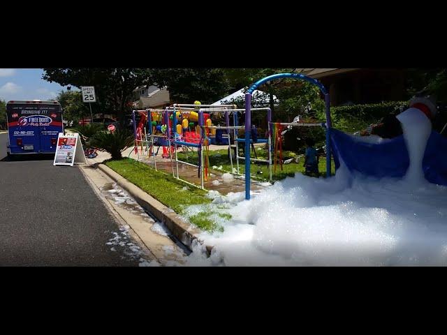 Freedom Fun Foam Party Ideas - A Scooter Car Wash!