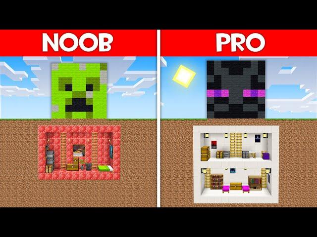 Minecraft Battle: CREEPER vs ENDERMAN BUILD CHALLENGE - NOOB vs PRO vs HACKER vs GOD in Minecraft!