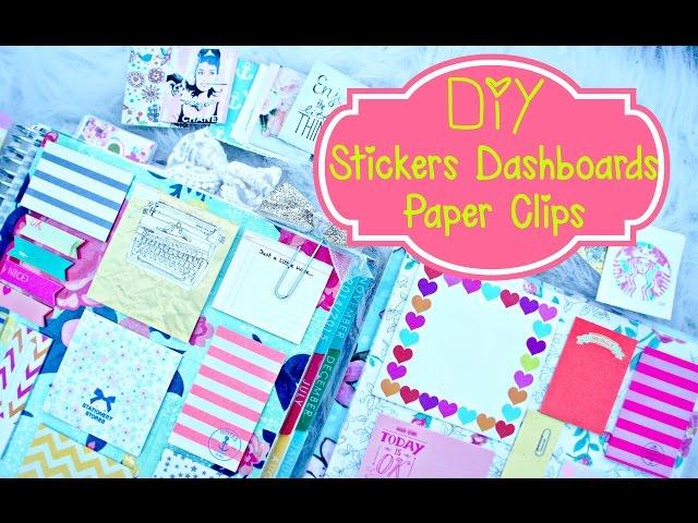 DIY Planner Supplies: Stickers, Paper Clilps, and Erin Condren Dashboard