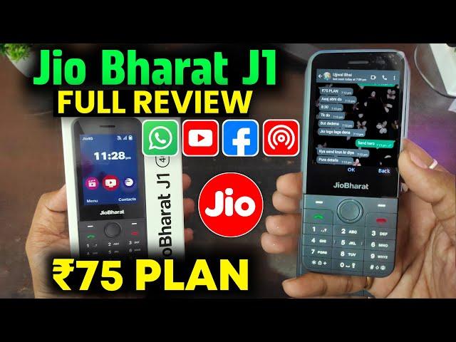 Jio Bharat J1 4G Unboxing & Review | WhatsApp YouTube & Hotspot Working | ₹75 Plan Work