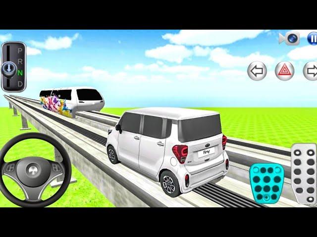 New Kia Ray Mini car Driving On Monorail Trail - 3D Driving Class Simulation - best Android gameplay