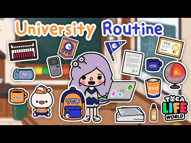 TOCABOCA UNIVERSITY ROUTINES ️ | Dormitory life , Study | ชีวิตเด็กหอในมหาลัย | TOCA LIFE WORLD