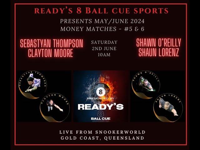 Ready's 8 Ball Cue Sports May/June M$M Weekend - Saturday 1st June 2024 - 10am