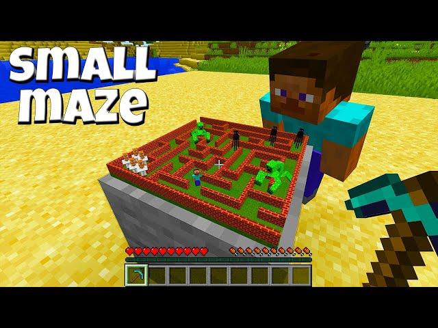 I found a real SMALLEST MAZE in MINECRAFT! SURVIVAL in SCARY MAZE - Gameplay - Animation