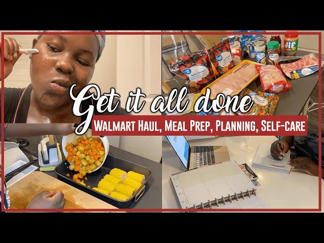 GET IT ALL DONE WITH ME | MEAL PREP | COOK WITH ME | SELF CARE ROUTINE | PLAN WITH ME | WEEKLY PREP