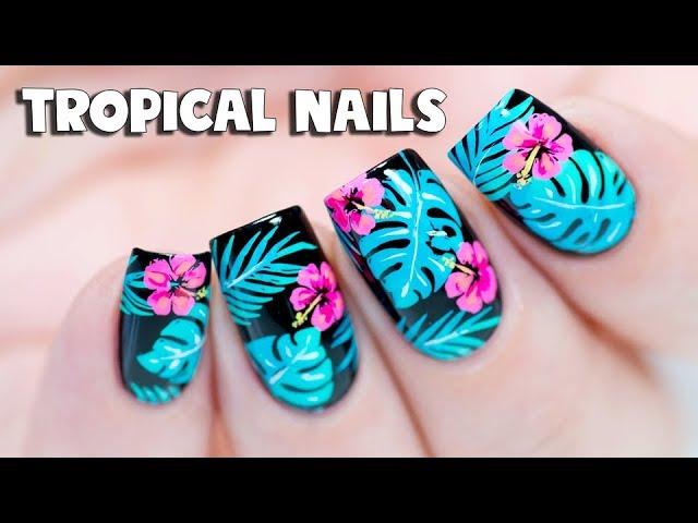 SUMMER TROPICAL NAIL ART DESIGN | Stamping + Freehand