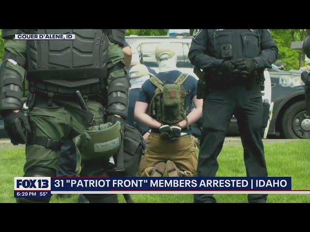 31 'Patriot Front' members arrested in Idaho  | FOX 13 Seattle