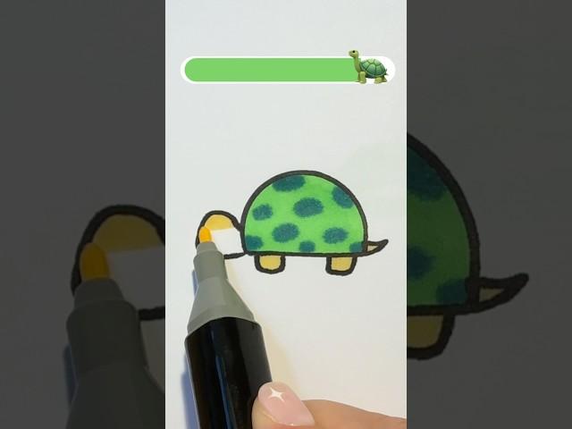 How to draw a cute turtle easy 