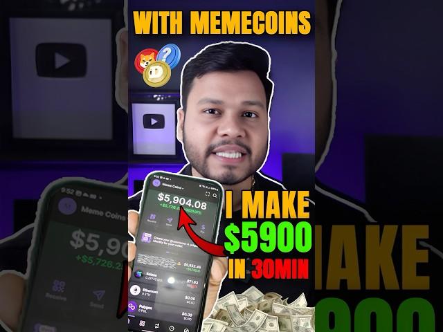 I Made $5900 Trading Meme Coins in 30 Min ! Best Meme Coins to Buy Now - 1000X #memecoin #crypto