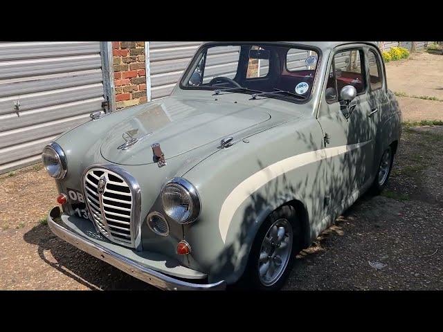 NOW FINISHED- THE AUSTIN A35 ROADGOING ACADEMY CAR, OVERVIEW SHOWING THE MODIFICATIONS