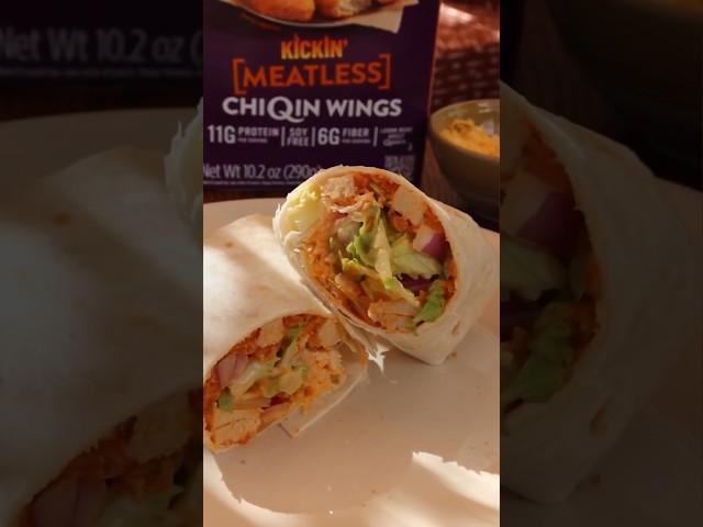 Meatless ChiQin Buffalo Wraps with Quorn Wings! #chickennuggets #flexitarian #quorn #vegetarian