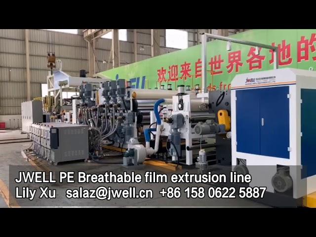 JWELL PE Breathable film extrusion line  infssx@jwell.cn