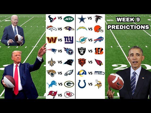 US Presidents Predict Week 9 of the NFL Season