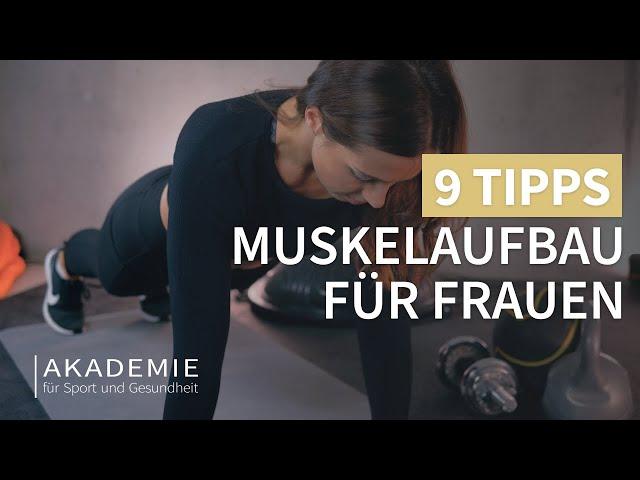 9 Tipps für den Muskelaufbau bei Frauen | Krafttraining für Anfänger | Fitness Muskeltraining