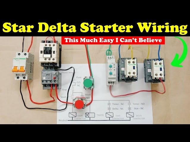 Star Delta Starter Control Wiring Explained Practically @TheElectricalGuy