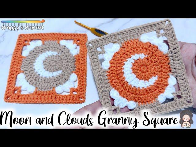 CROCHET “Moon and Clouds” Granny Square | Tutorial