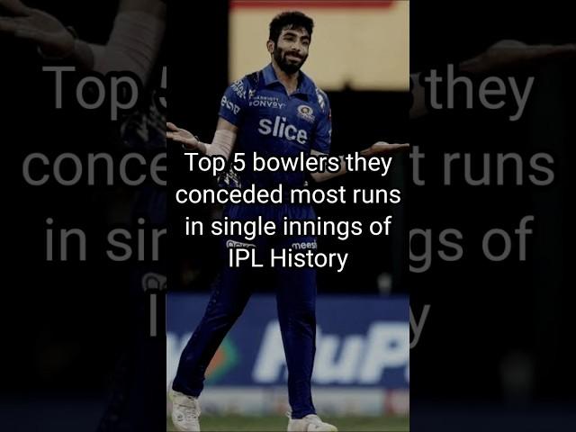 Most Runs conceded in single innings in IPL History #mostruns #cricket #ipl #shorts #bowlers
