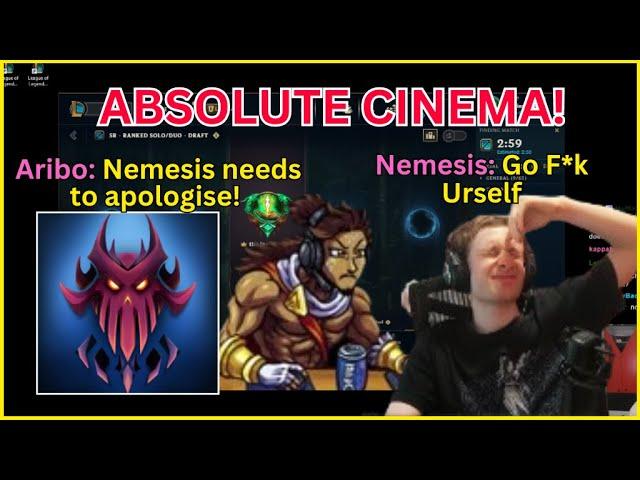 Nemesis Flames Aribo For Losing A Game Turns In To An Absolute Cinema | League of Legends Clip