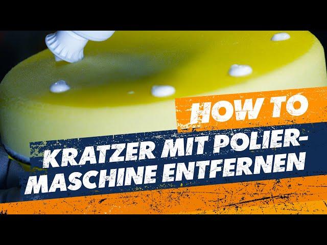 Kratzer polieren mit der Poliermaschine