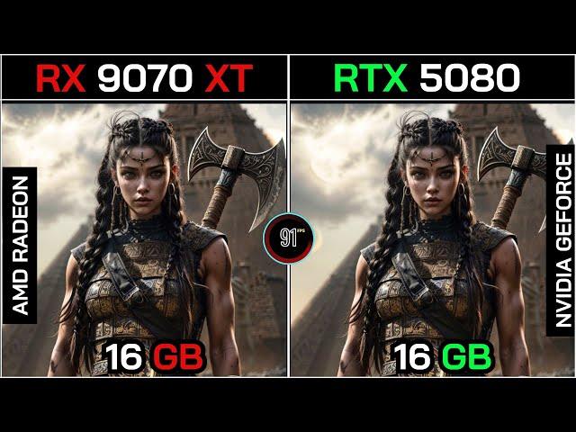 RX 9070 XT VS RTX 5080 + Ryzen™ 7 9800X3D : TEST IN 20 GAMES
