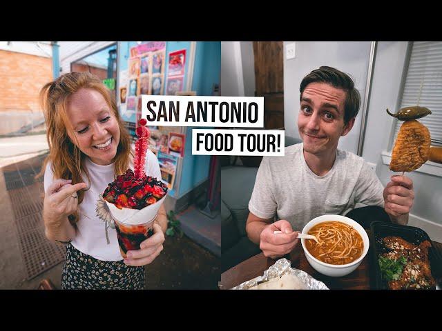 Social Distancing FOOD TOUR in San Antonio! Trying City's BEST Tacos, Raspa and Barbacoa 
