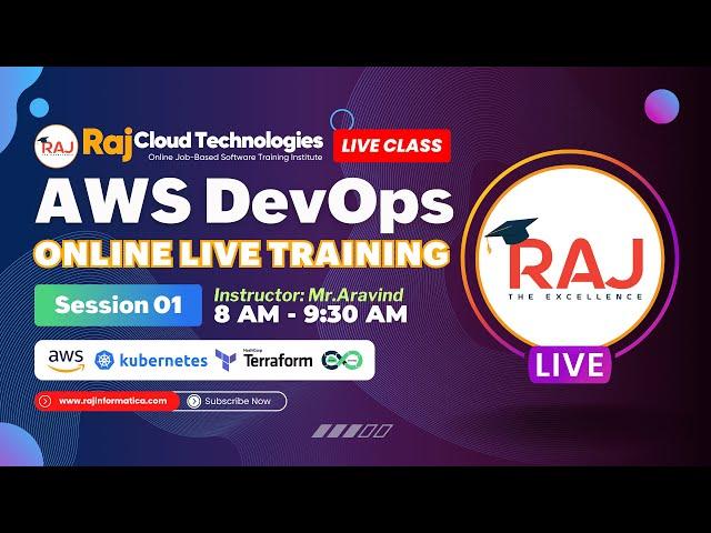 AWS & DevOps Realtime online Training Batch-1 Session-1 By Aravind from Raj Cloud technologies #aws