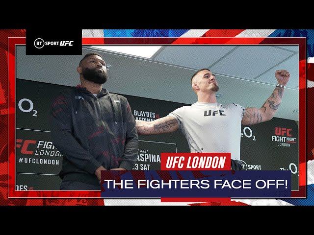 The fighters come face-to-face! | Curtis Blaydes v Tom Aspinall | UFC London Fight Week