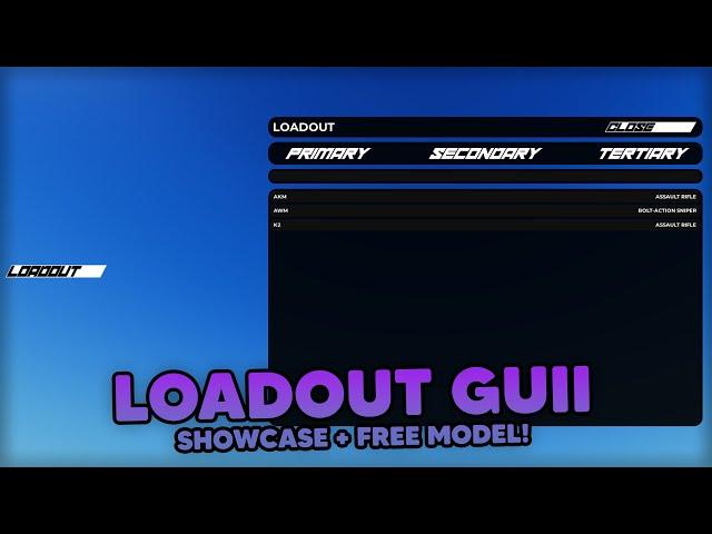 Loadout System // Roblox Showcase + Free Model!