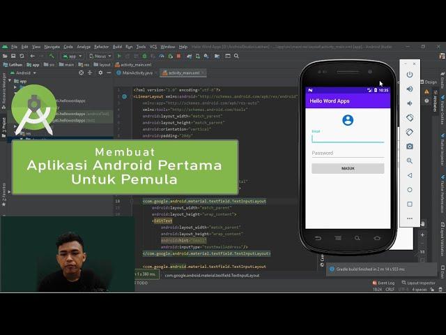 ANDROID STUDIO - MEMBUAT APLIKASI PERTAMA UNTUK PEMULA