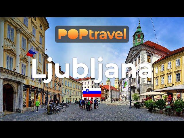 Walking in LJUBLJANA / Slovenia - City to Castle - 4K 60fps (UHD)