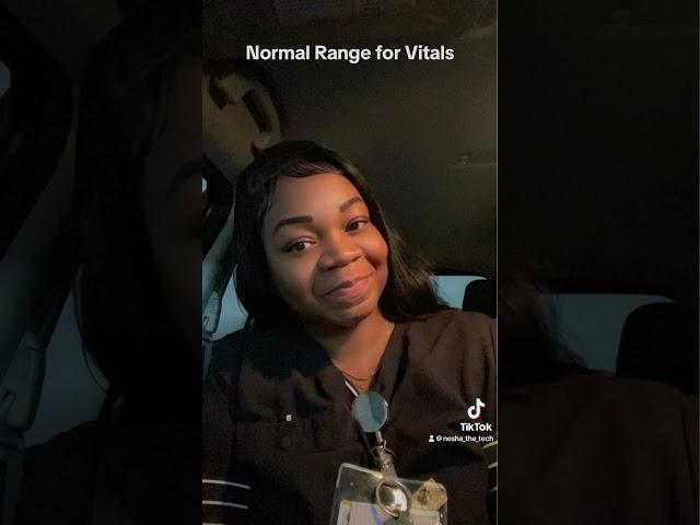 Normal Vital Signs #vital #vitalsigns #cna #pct #tech #nurse #pctipsandtricks #scrubs #shorts