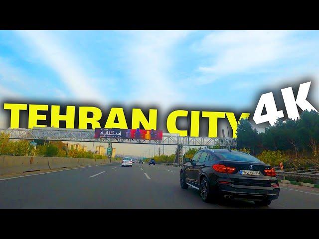 Tehran City 4k, IRAN 2020, Babaei Highway West to East, Driving Tour (4K/60fps)