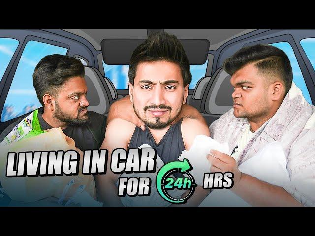 Living In A Car For 24 Hours Challenge! | @MrFaisu