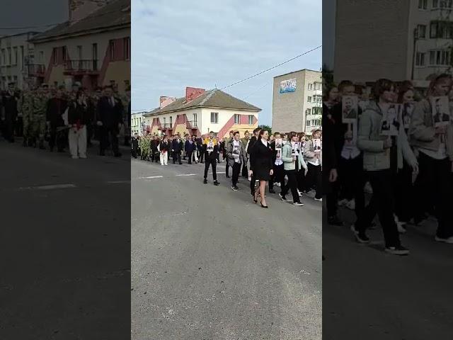 шествие в День Победы (г. Любань, Минская область, Беларусь)